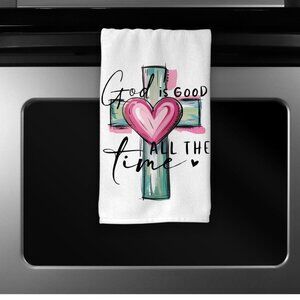 Microfiber Kitchen Towel God Is Good Cross Religious